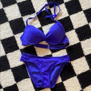 Target Blue Bikini Set Halter Style - Push-up